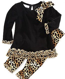 Baby Girl Clothes.....so adorable :) Animal Print pants and top.