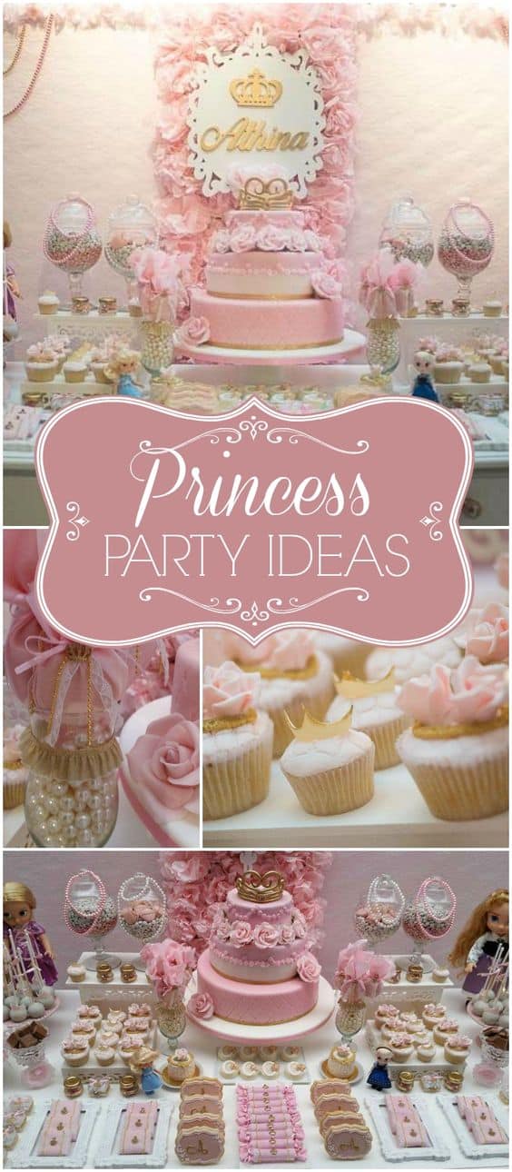 Pink Gold Princess Birthday Party Supplies Hip Hoo Rae