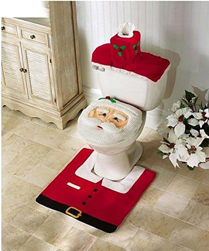 Santa Toilet Seat Cover And Rug Set