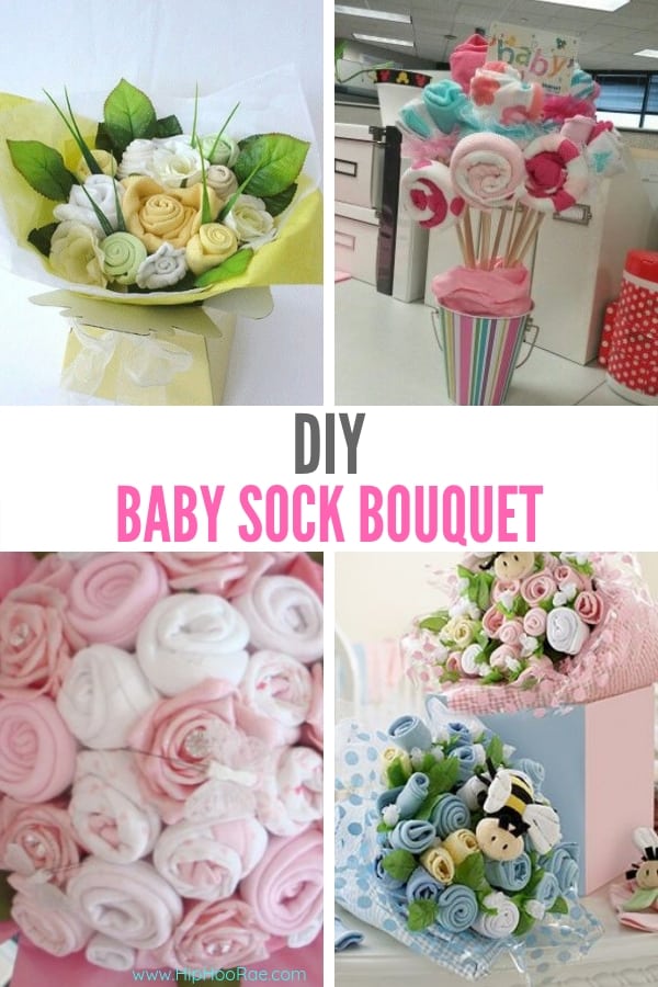 DIY Baby Sock Bouquets – Flower Bouquets made with Baby Socks