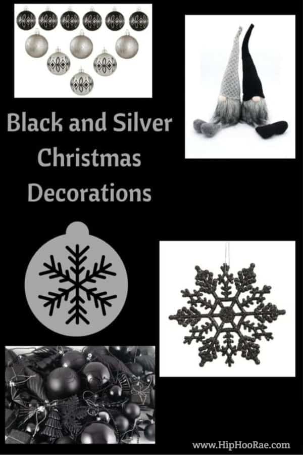 Black and Silver Christmas Ornaments