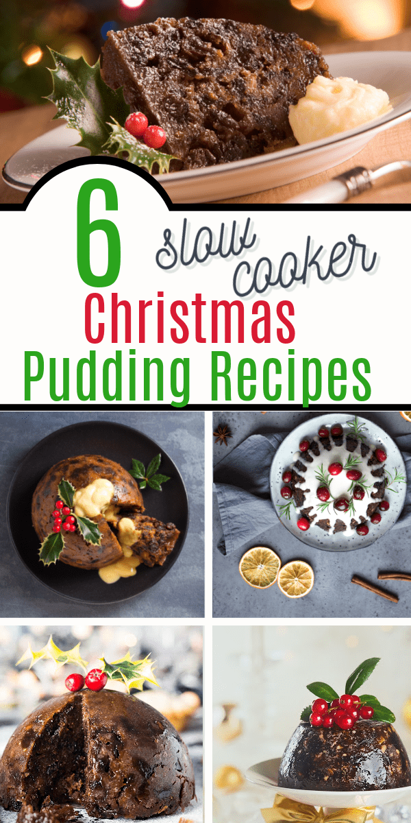 Slow Cooked Christmas Pudding collage of images