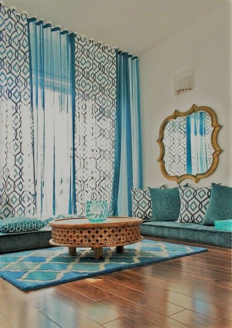 Moroccan Living Room seating on the floor great for kids rooms