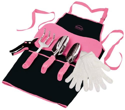 Pink-gardening tool set
