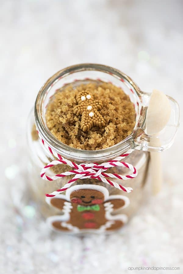 Gingerbread Sugar Scrub in a mason Jar