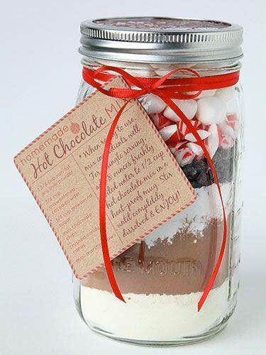 Homemade Hot Chocolate Gift in a Mason Jar