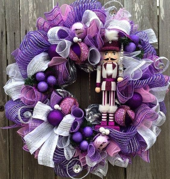 purple christmas wreath