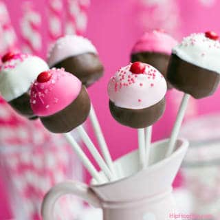 Pink and Red Cake Pops