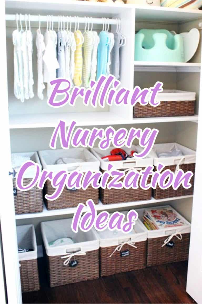 Nursery Closet that is organized