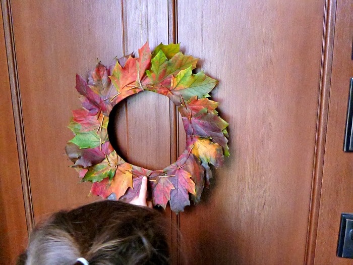 Fall leaf handmade wreath or crown