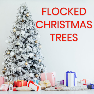 Flocked Christmas Trees