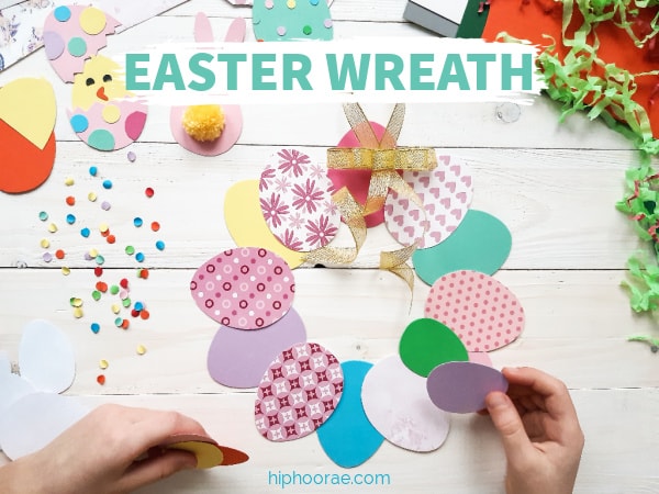 Easter Wreath made from cricut machine