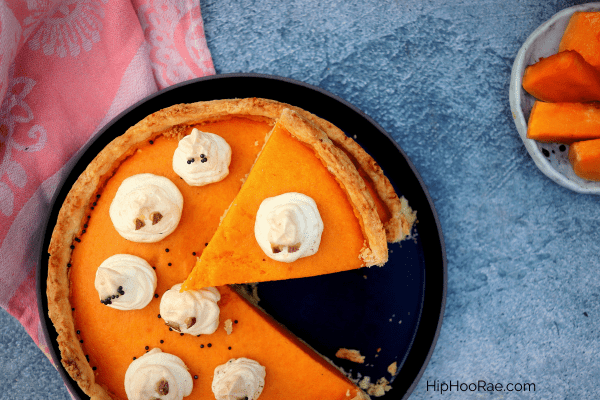 Real Pumpkin Pie with Meringue Ghosts