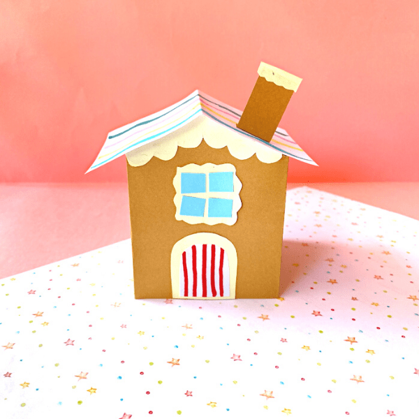 Gingerbread house made from Paper