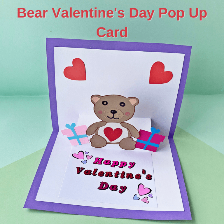 Bear Valentine's Day Pop Up Card