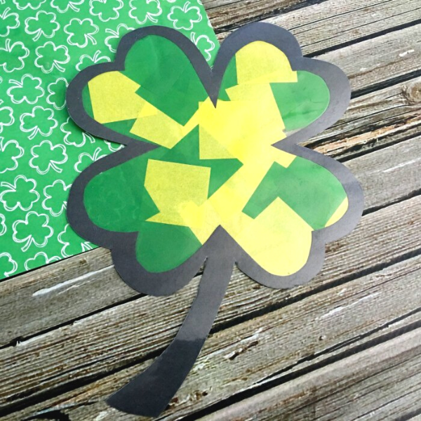 Stained Glass Clover Craft idea