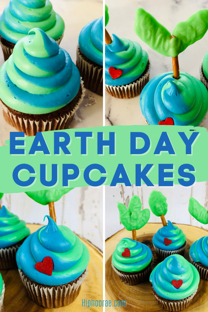 Earth Day Cupcakes - Collage of images