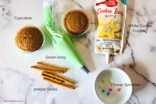 Ingredients for Easter Cross Cupcakes
