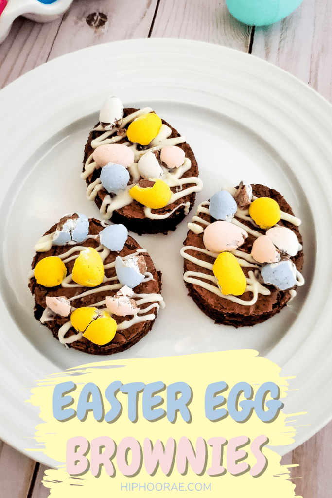 Plate of Mini Easter Egg Brownies