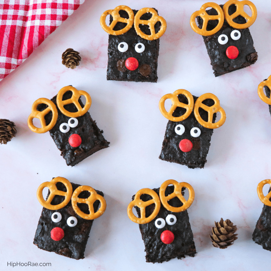 Christmas Rudolph Reindeer Brownies