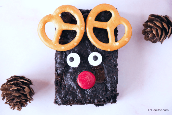 Easy to make Rudolph the red nosed Reindeer Brownies