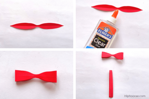 Tulip Paper Flower Bouquet steps to making bow