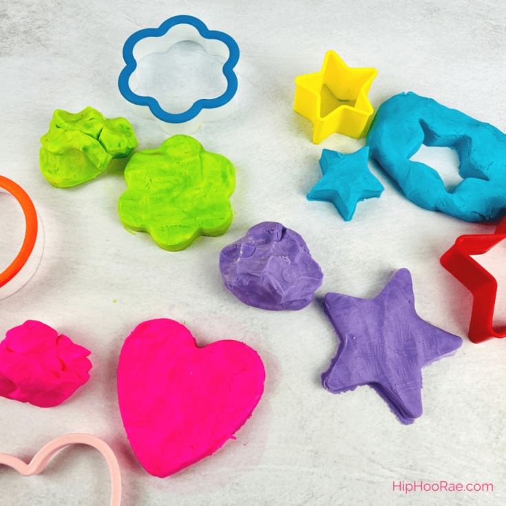 Easy Edible Frosting Playdough in different shapes