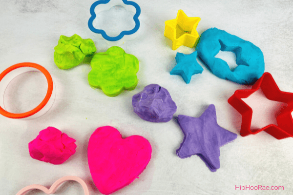 Edible Frosting Play dough in heart shape, star shape