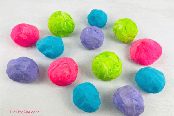 Edible Playdough Mix of Colored balls