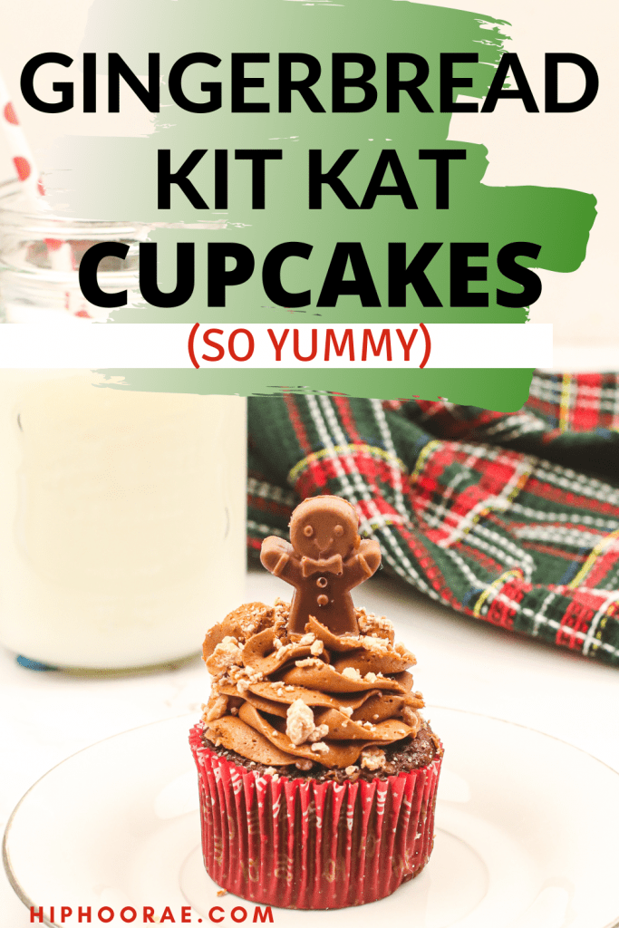 Gingerbread Kit Kat Cupcakes