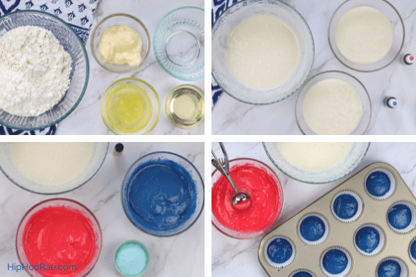 Patriotic Cupcakes Process Images