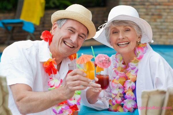 Senior Citizen couple on tropical holiday