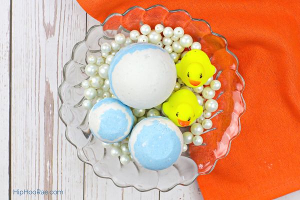 Duck Bath Bombs glass plate