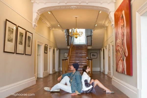Couple in art museum