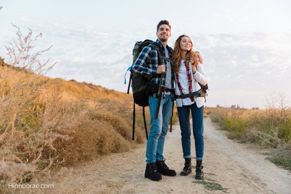 Couple hiking