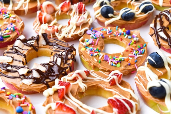 Apple donut slices