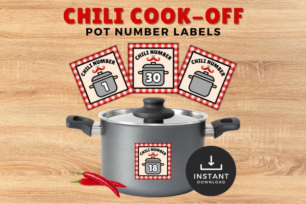 chili cook off labels