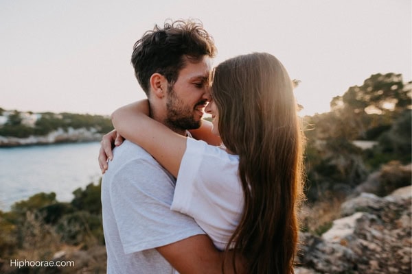 couple embracing