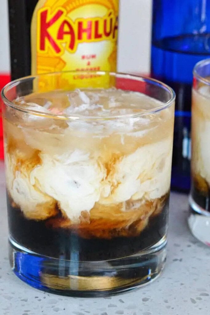 Black White Russian Cocktail