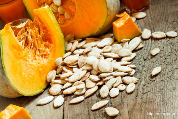 pumpkin with pumpkin seeds