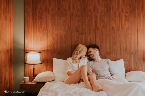 sweet couple in bed