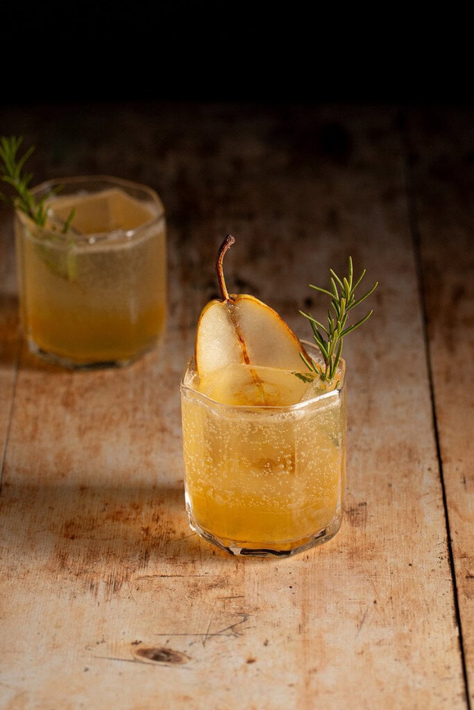 Pear Ginger Holiday Mocktail