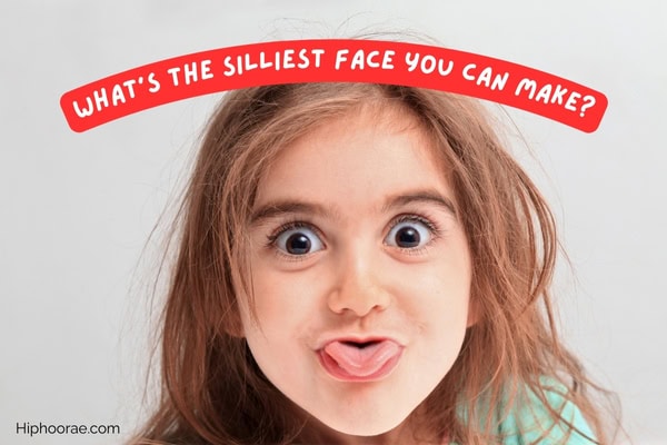 girl making silly face with question overlay