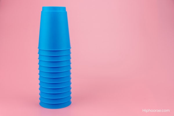 stack of plastic cups