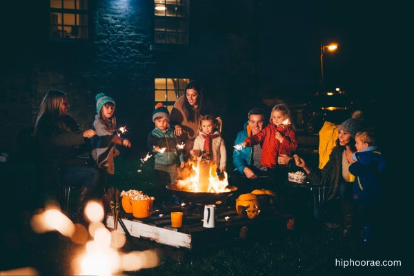 winter bonfire