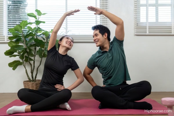 couple doing yoga