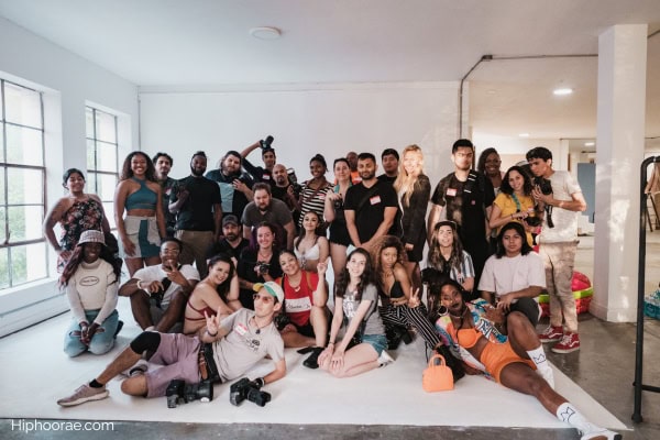 Large group of friends posing for a photo