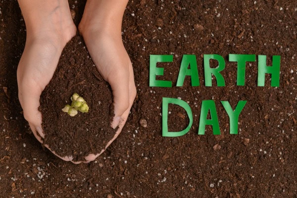Planting seed for Earth Day