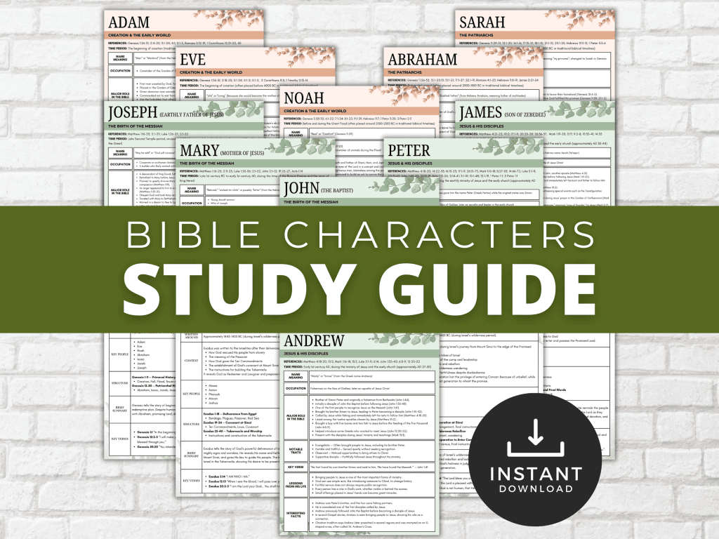 bible characters study guide