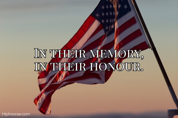 American flag with quote overlay